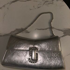 Marc Jacobs The Clutch Bag silver